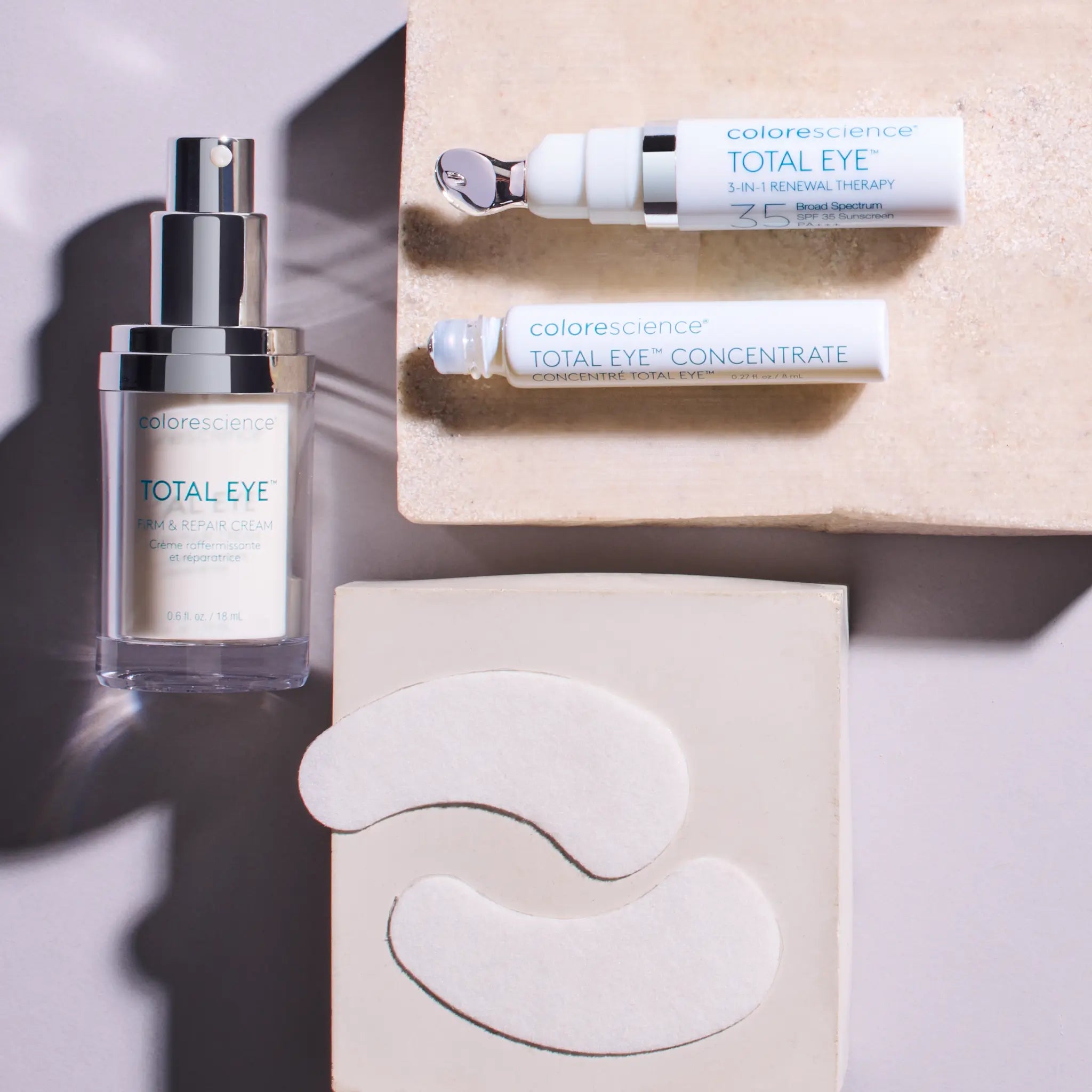 Total Eye Collection: Concentrate Serum, Firm & Repair Cream, Hydrogel Treatment Masks, 3-in-1 Renewal Therapy SPF 35 || all