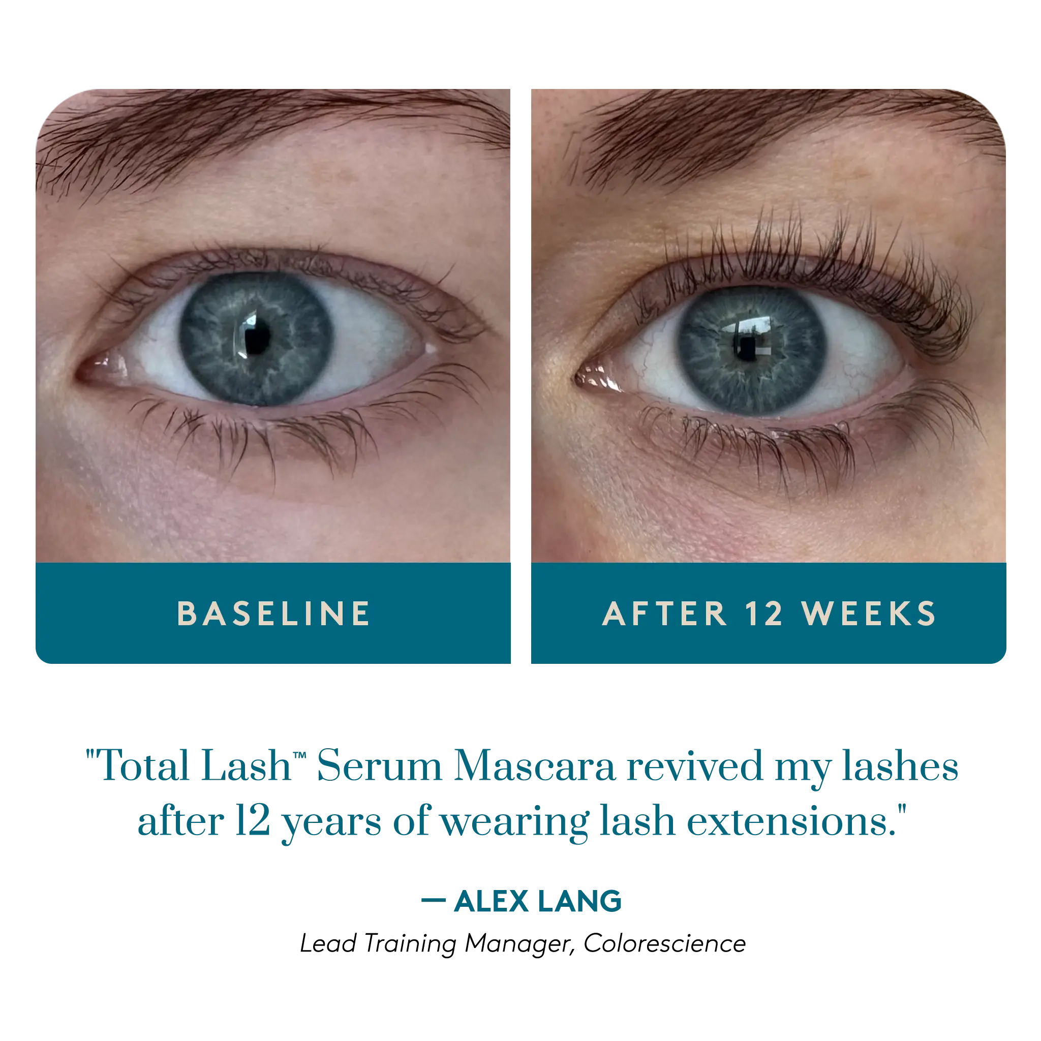 Alexa Lang Total Lash™ Mascara before and after || all