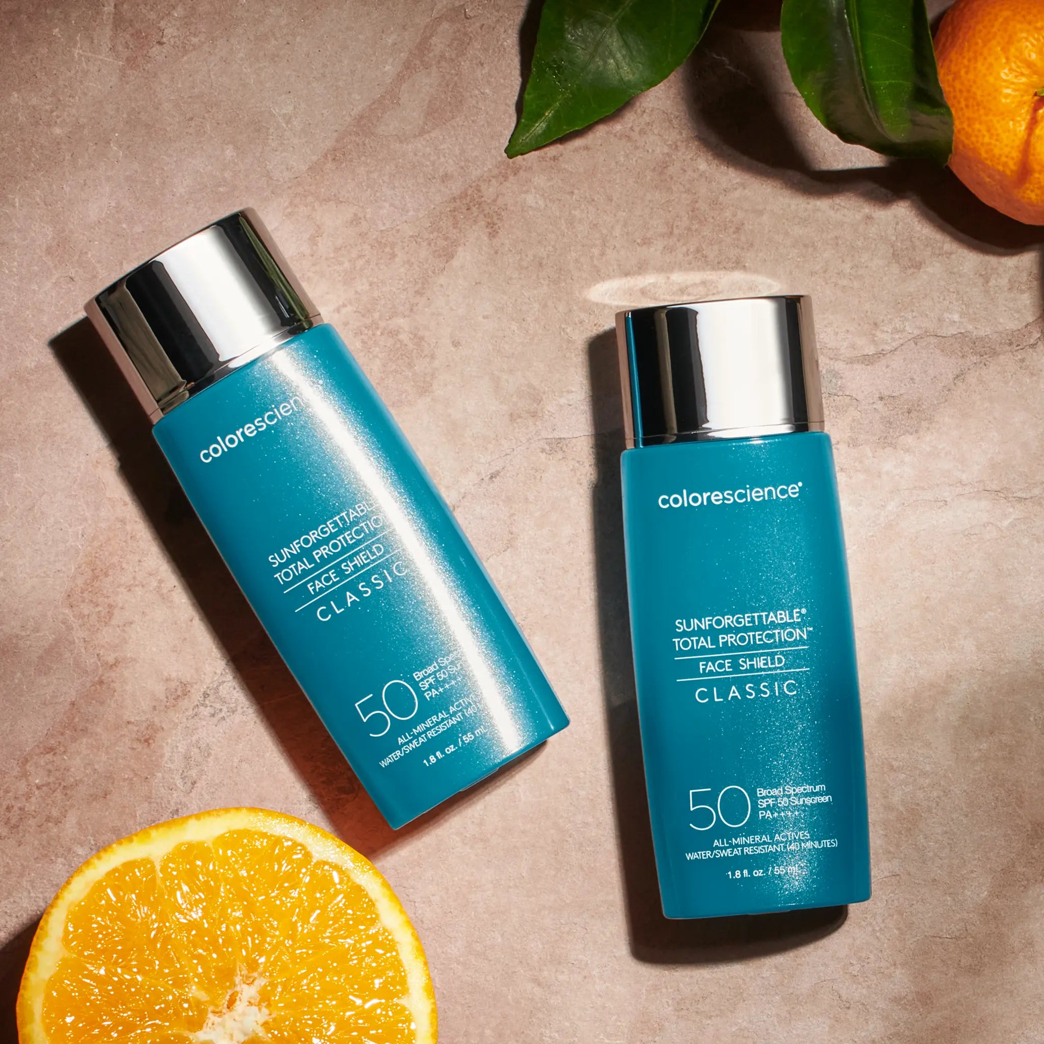 Two bottles of Sunforgettable® Total Protection™ Face Shield Classic SPF 50 || all